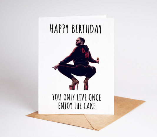 Drake Birthday Card featuring a fun and witty BBL Drizzy Kendrick design perfect for hip hop lovers celebrating a birthday ideal for a boyfriend or husband who enjoys rap and pop culture this humorous birthday card adds a playful touch with references to iconic artists like Drake and Kendrick great for anyone who appreciates hip hop culture and a good laugh perfect for a funny birthday celebration blending rap vibes and pop culture humor into one unique and memorable card
