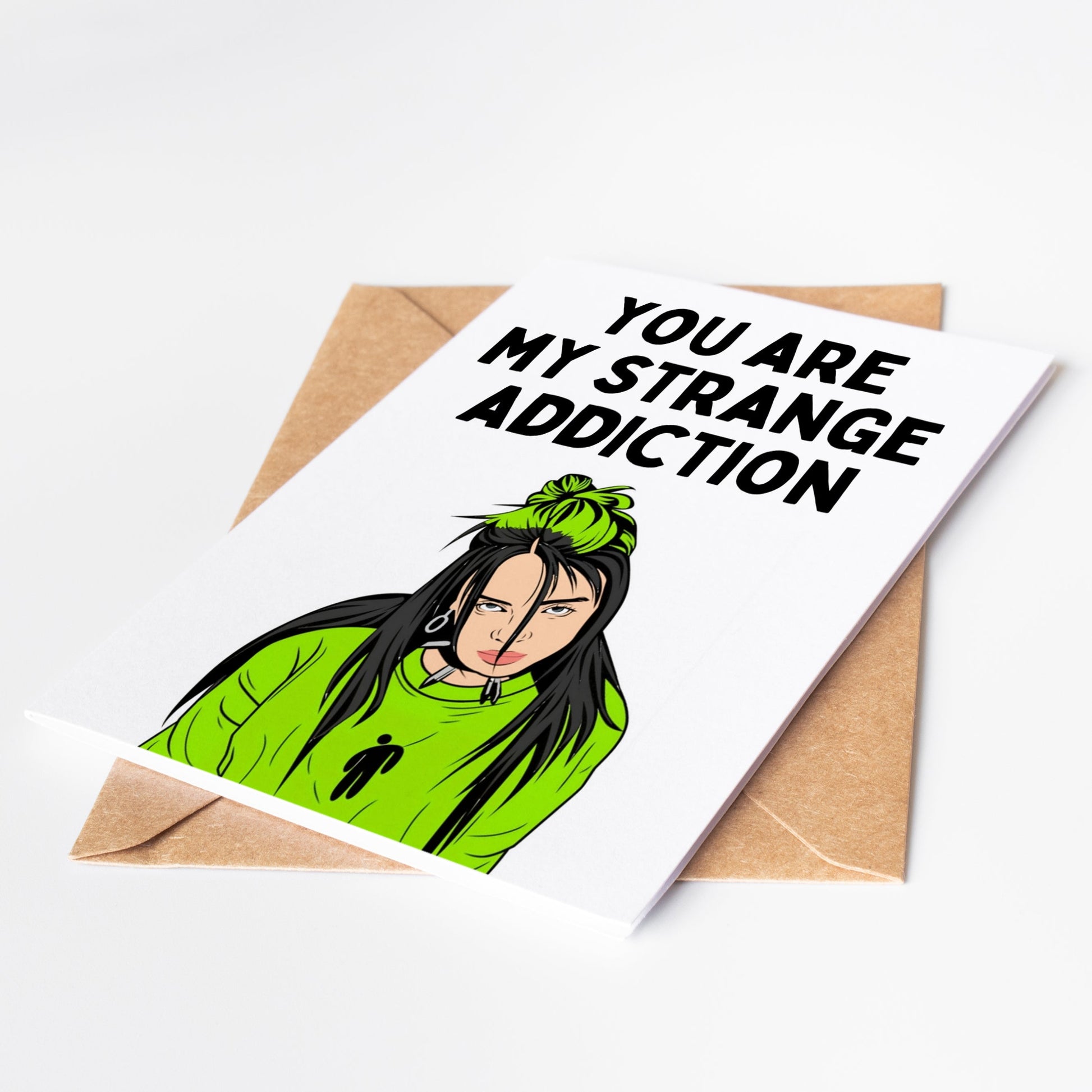 This Billie Eilish Greeting Card is the perfect way to show your appreciation and love! Send birthday wishes, congratulations, or just a friendly hello with this unique and special card.