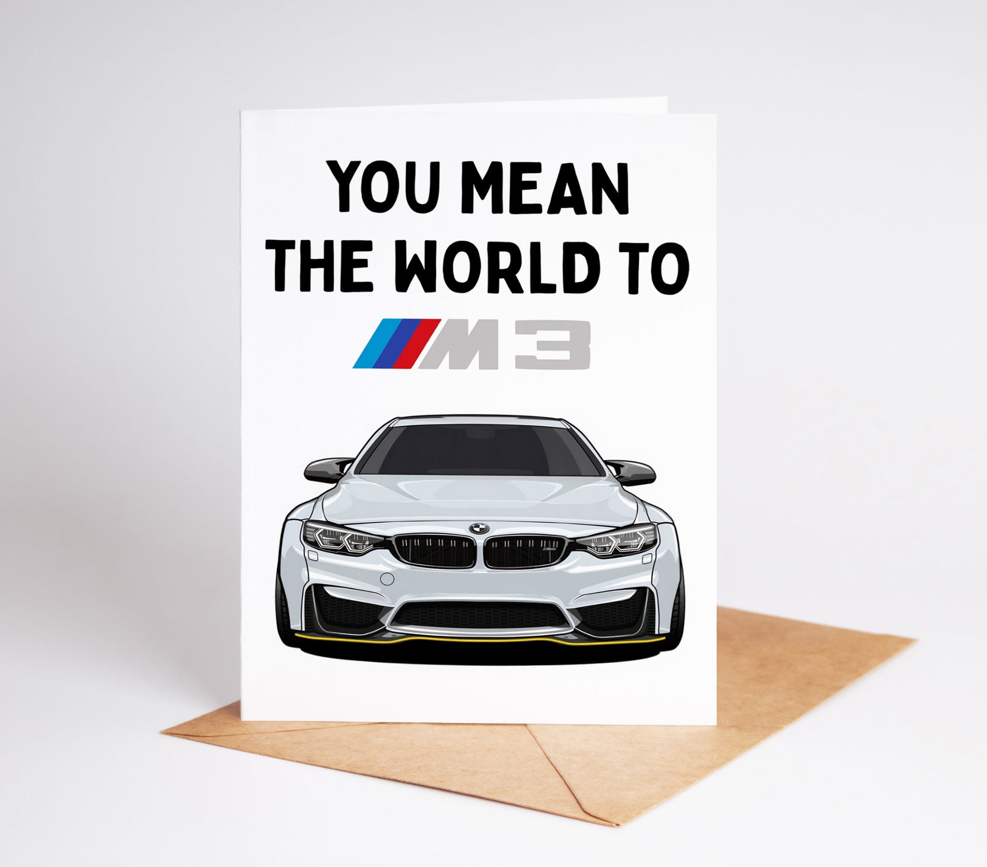 Express your passion for German engineering with our BMW M3 Love Card. Perfect for the auto enthusiast in your life, this premium card captures the sleek lines and powerful presence of the iconic M3.