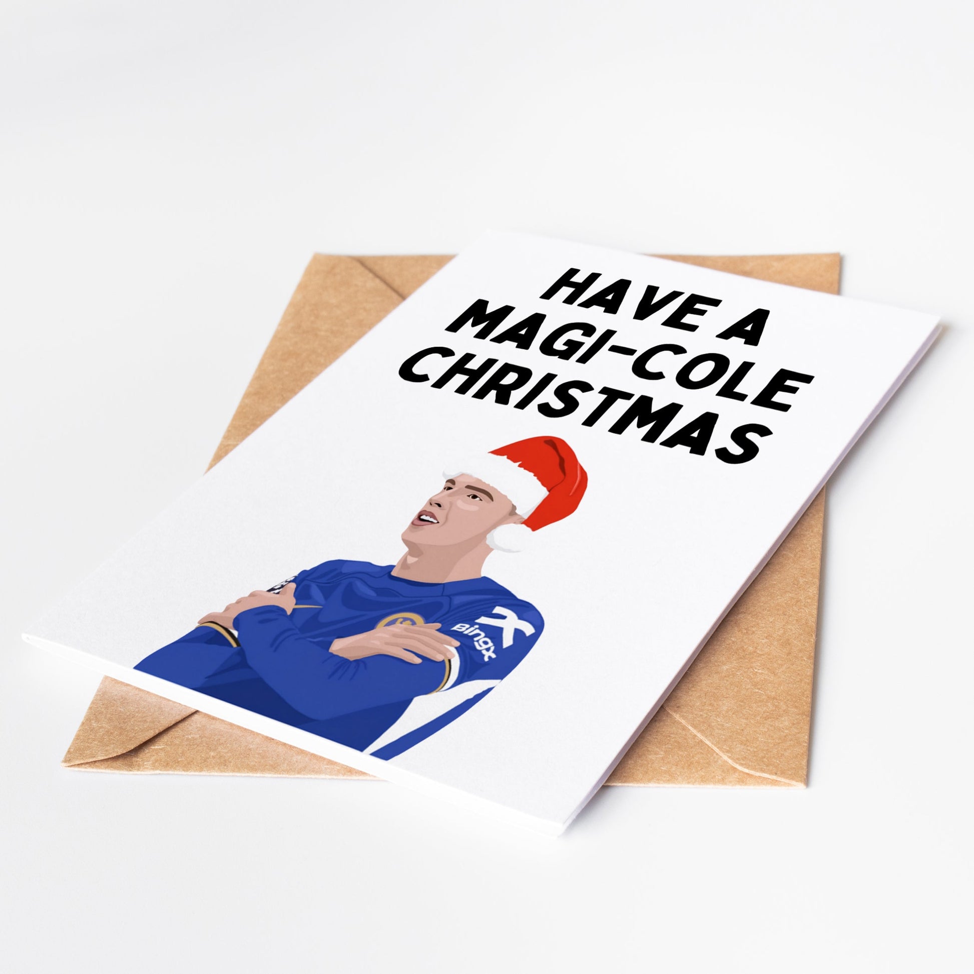 Celebrate the holiday season with our exclusive Cole Palmer Christmas Card. This festive design captures the spirit of Christmas while honoring the talented footballer.