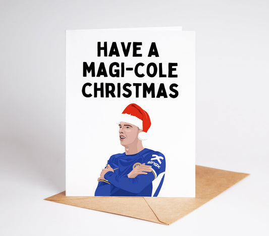 Celebrate the holiday season with our exclusive Cole Palmer Christmas Card. This festive design captures the spirit of Christmas while honoring the talented footballer.