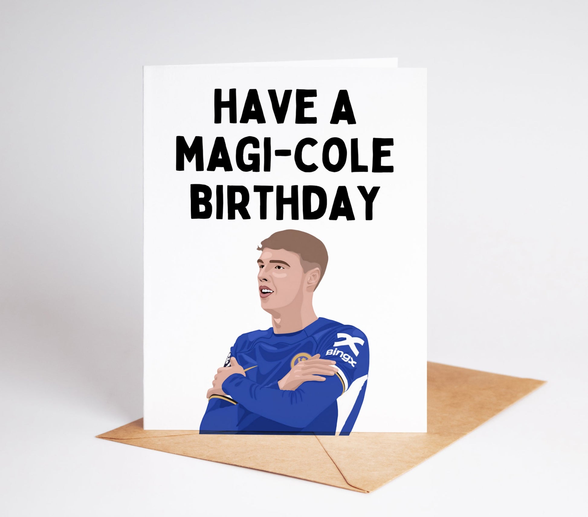 Celebrate the special day of any Cole Palmer fan with this exclusive birthday card! Perfect for football enthusiasts who admire the star's talent and skill. 