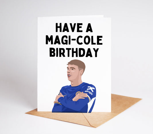 Celebrate the special day of any Cole Palmer fan with this exclusive birthday card! Perfect for football enthusiasts who admire the star's talent and skill. 