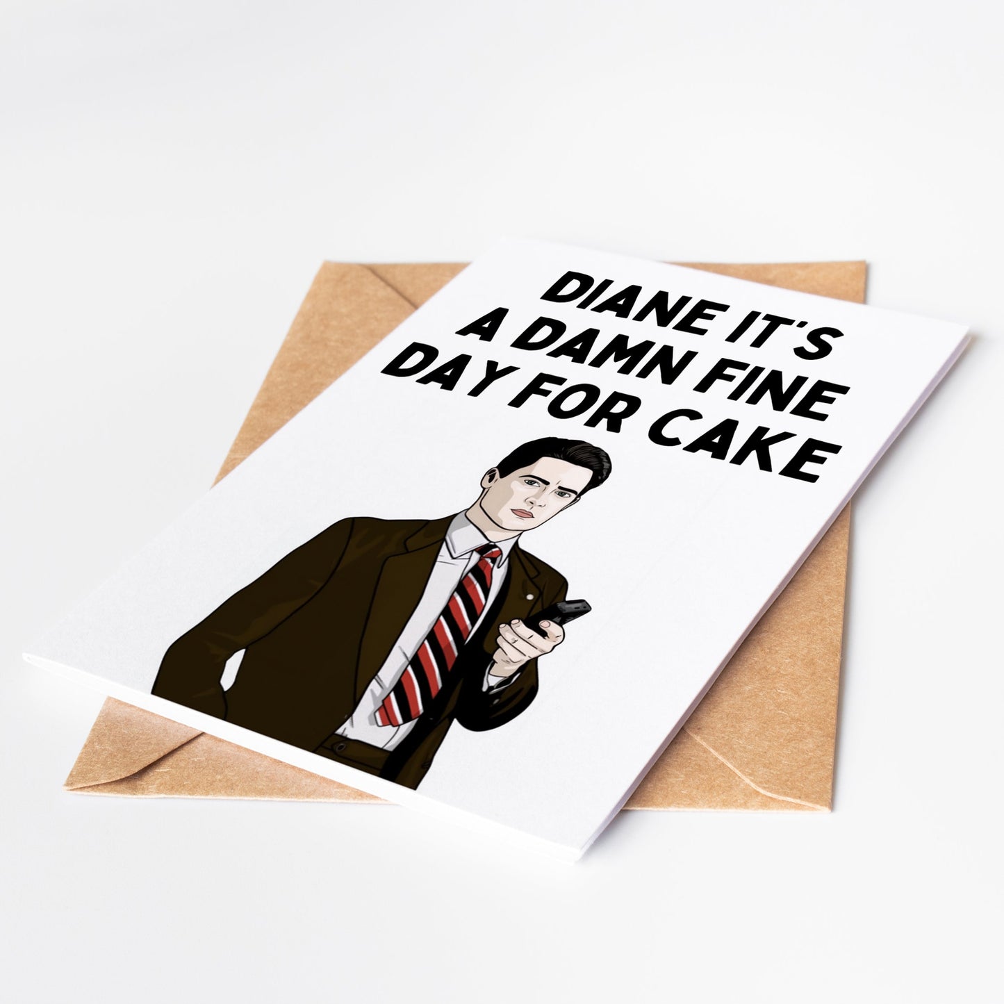 Surprise the fan in your life with this Dale Cooper Twin Peaks Birthday Card! Featuring the beloved character and iconic quote, this card is sure to bring a smile and make their special day even more memorable.