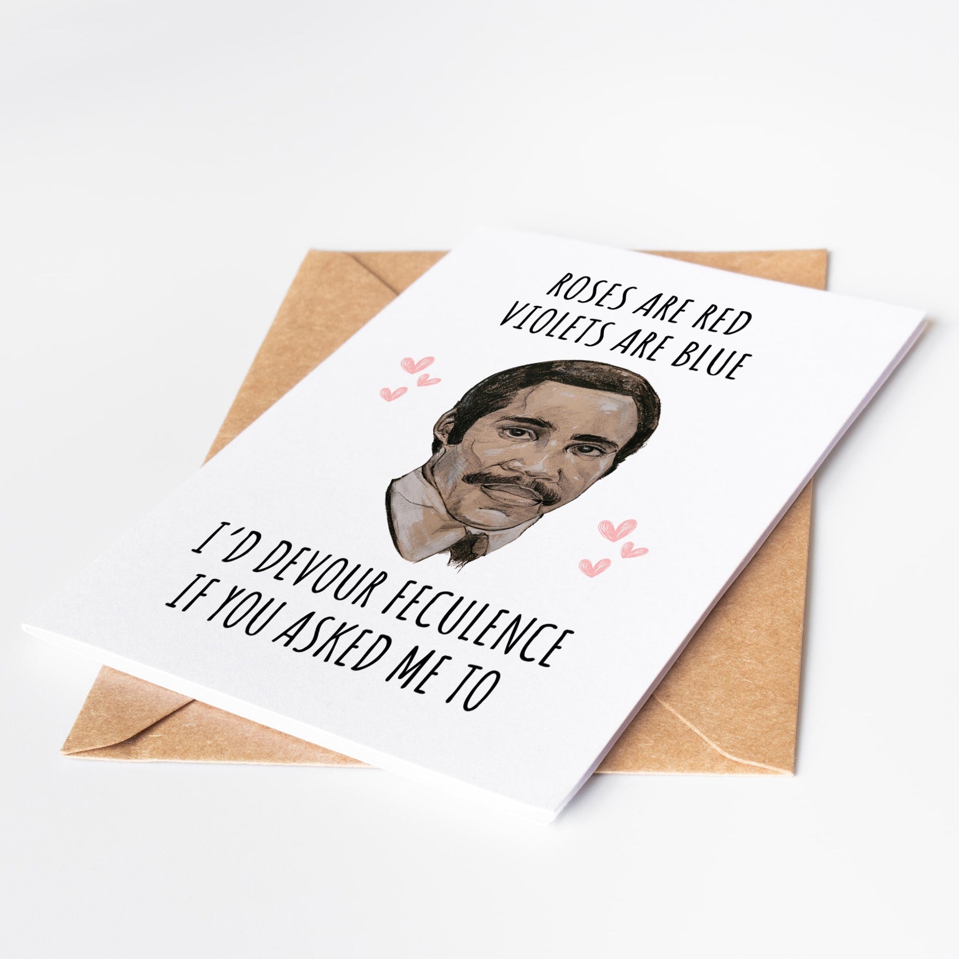 This Devour Feculence Severance Love Card is a unique and funny card for any Severance and Milchick fan. With its high-quality design and thoughtful message, it will be sure to make a lasting impression on your loved one. Say goodbye to mundane expressions of love and devour the feculence of ordinary cards.