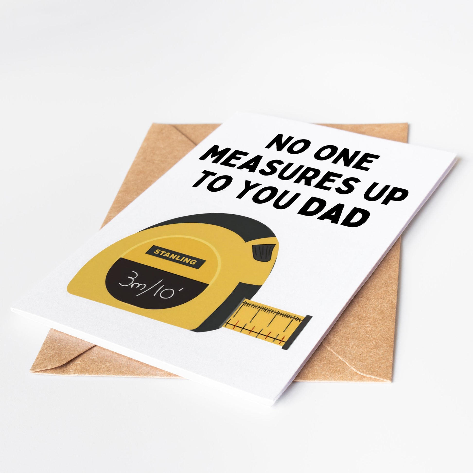 Celebrate Dad with our exclusive "No One Measures Up to You" Father's Day card. This clever design features a ruler motif that perfectly captures his immeasurable impact on your life.