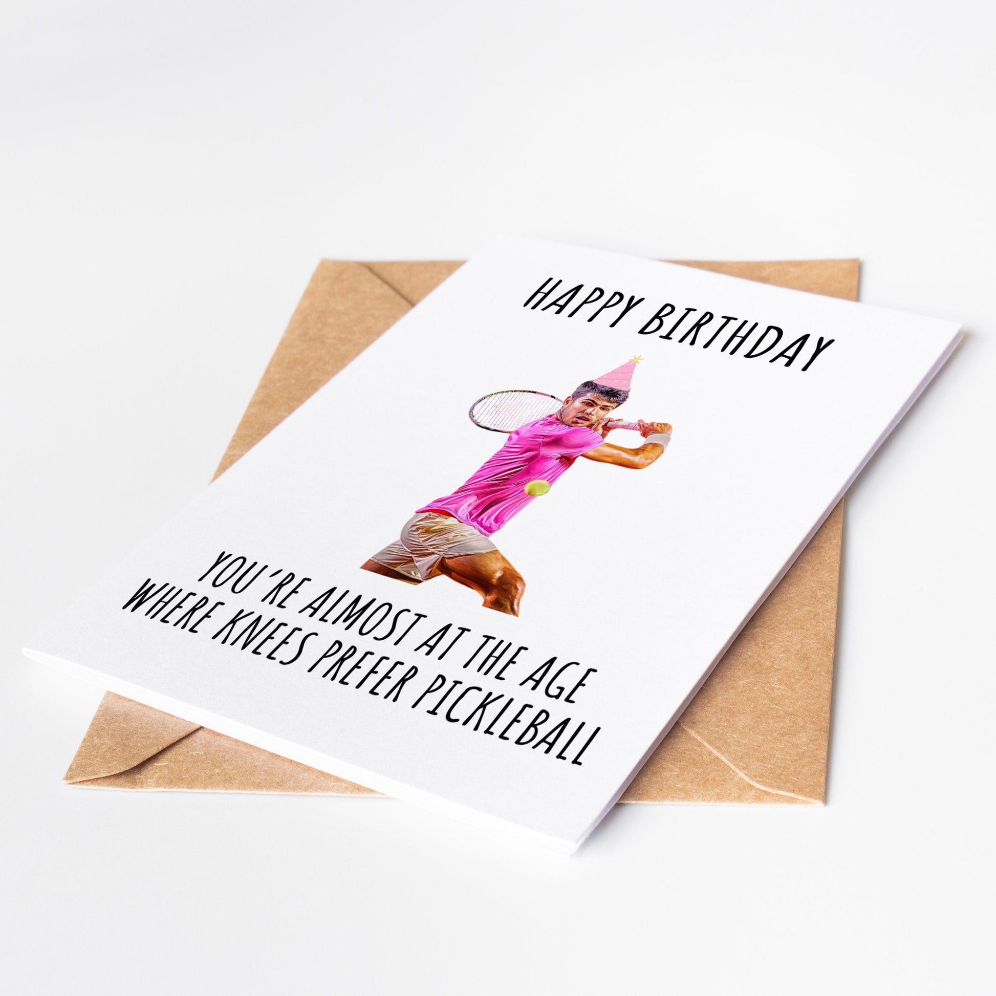 This funny tennis and pickleball card is perfect for any tennis player or pickleball enthusiast Whether it's for a tennis boyfriend girlfriend or coach this card makes a great birthday or appreciation gift Featuring a playful design inspired by Wimbledon it's ideal for anyone who loves the sport Celebrate their passion for tennis or pickleball with this humorous and unique card A perfect choice for any athlete or fan who enjoys a good laugh on their special day