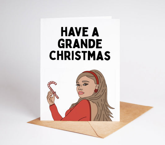 Celebrate the holidays with our exclusive Ariana Grande Christmas Card! This festive greeting card features the pop sensation in a stylish holiday-themed design that's perfect for Arianators and music lovers.