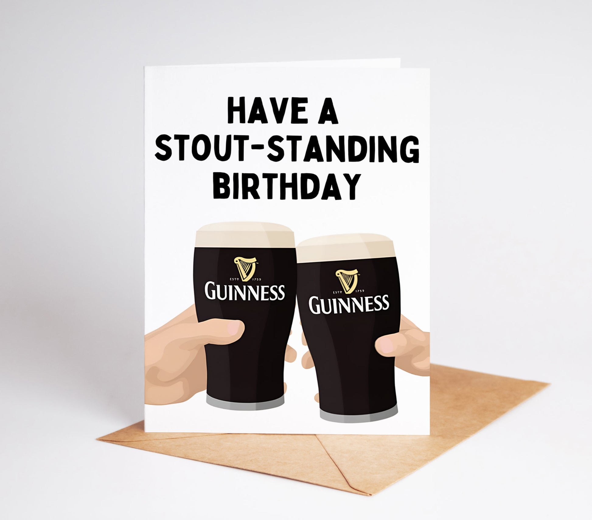 Celebrate a special birthday with our Guinness Beer Birthday Card. Featuring the iconic Guinness beer, this card is perfect for beer lovers and will surely make their day even more special. Cheers to good times and good memories!