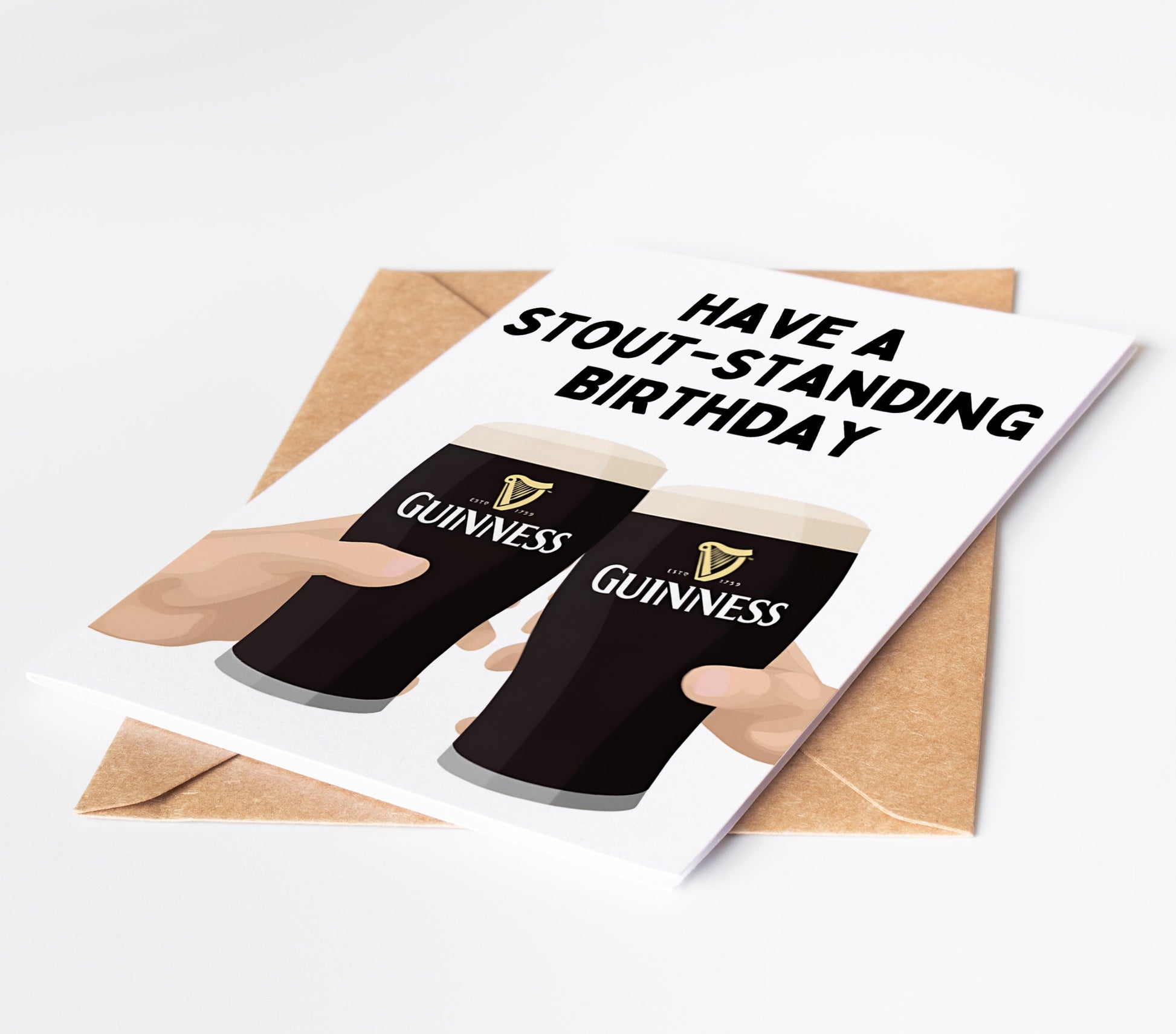 Celebrate a special birthday with our Guinness Beer Birthday Card. Featuring the iconic Guinness beer, this card is perfect for beer lovers and will surely make their day even more special. Cheers to good times and good memories!