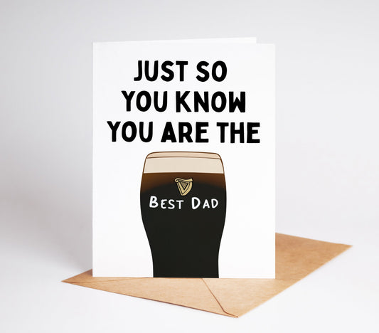 Celebrate Dad's special day with our exclusive Guinness Beer Father's Day Card. Perfect for the beer-loving father in your life, this card combines the iconic Guinness theme with heartfelt sentiments.