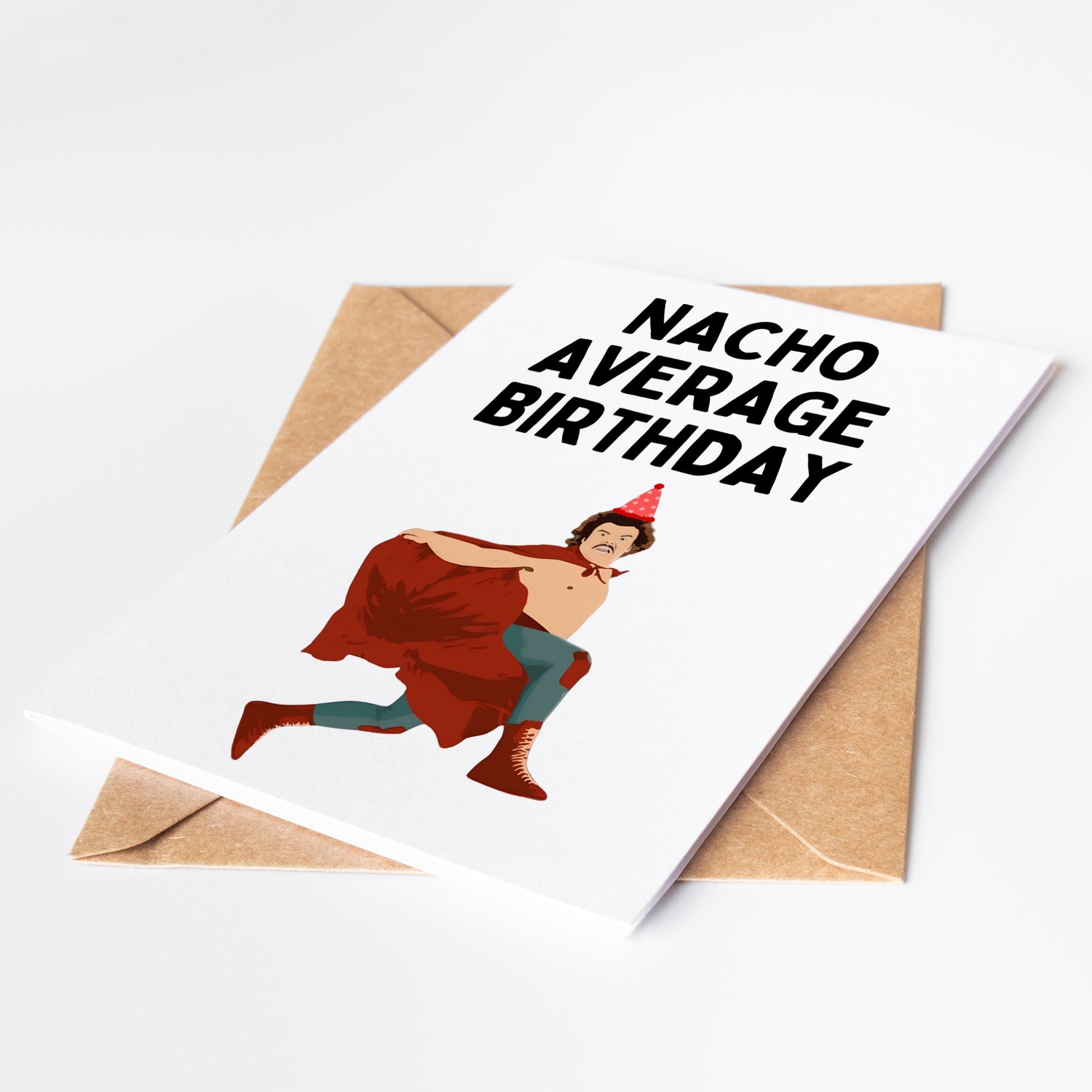 Celebrate with the ultimate Nacho Libre Jack Black Birthday Card! Featuring the iconic wrestler turned monk, this card is perfect for any fan. Share your love for this hilarious cult classic and make someone's birthday extra special.