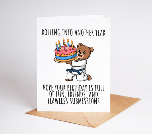 jiu jitsu birthday card taekwondo card mma birthday grappling gift karate gift ufc funny boyfriend perfect for martial arts lovers unique and fun birthday surprise great for bjj mma and karate enthusiasts printable and editable