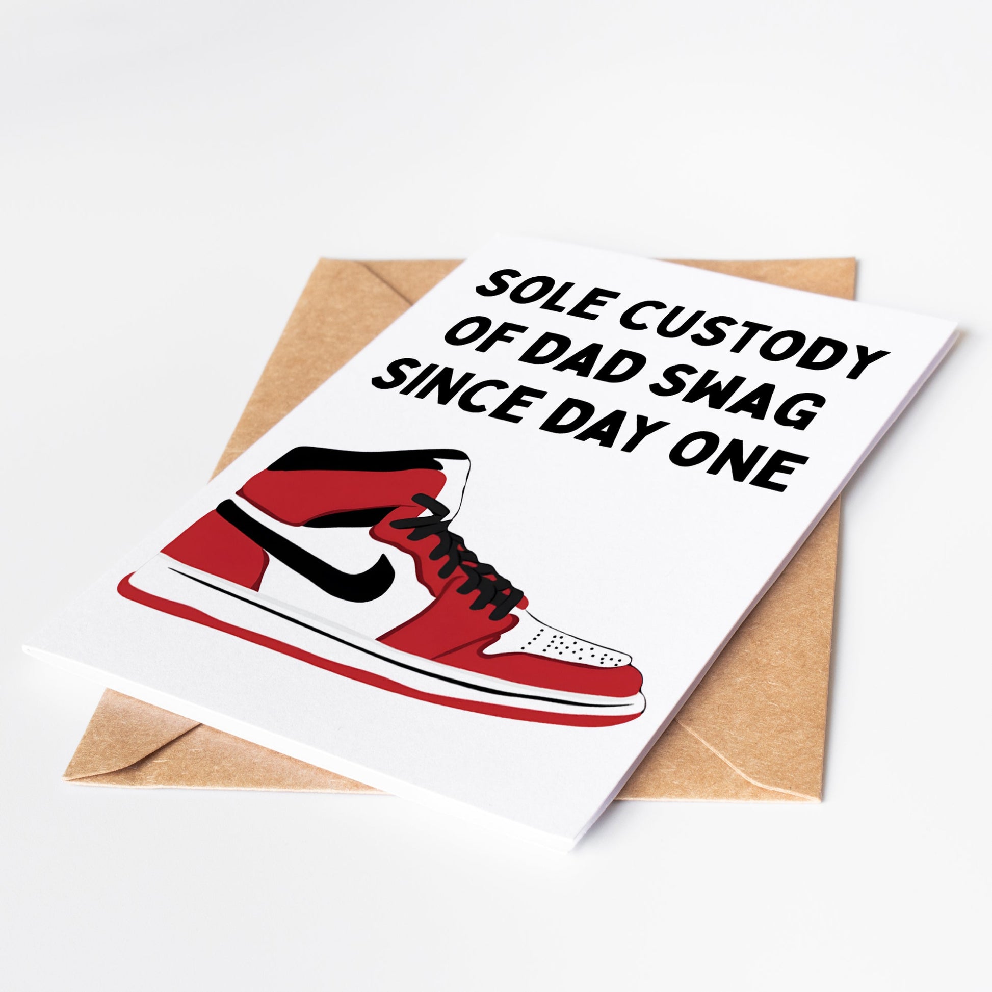 Celebrate Dad in style with our exclusive Jordan Sneakers Father's Day Card. This eye-catching design features iconic sneaker artwork that any sneakerhead father will instantly recognize and appreciate.