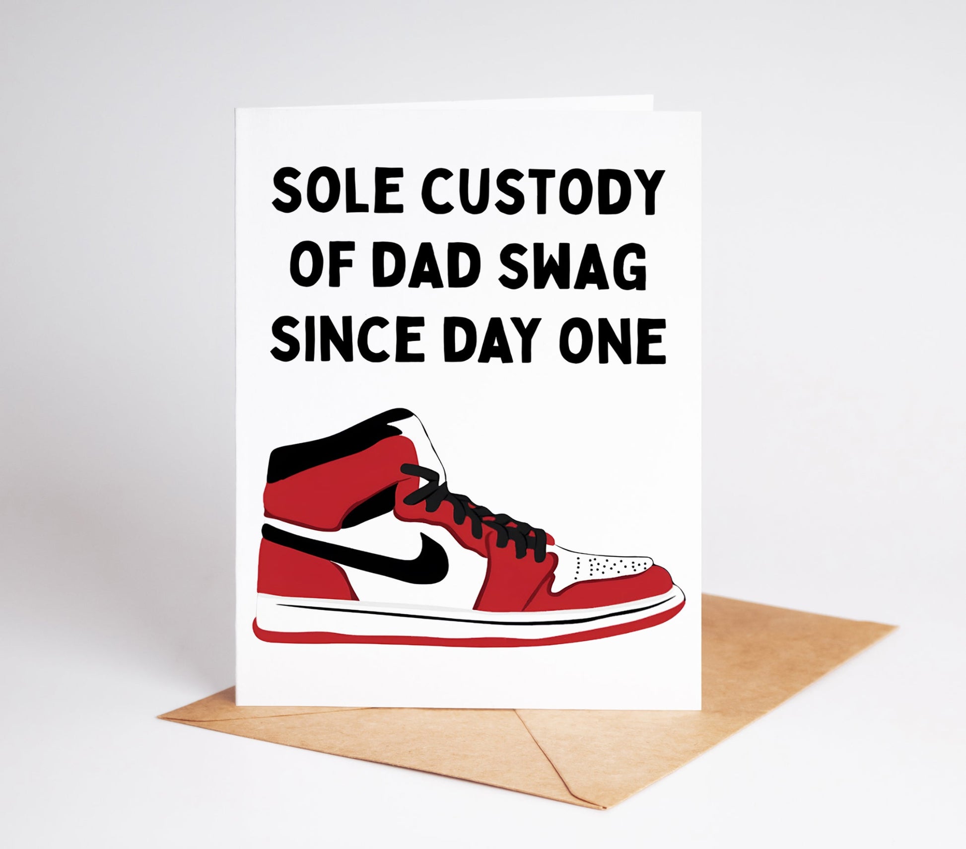 Celebrate Dad in style with our exclusive Jordan Sneakers Father's Day Card. This eye-catching design features iconic sneaker artwork that any sneakerhead father will instantly recognize and appreciate.