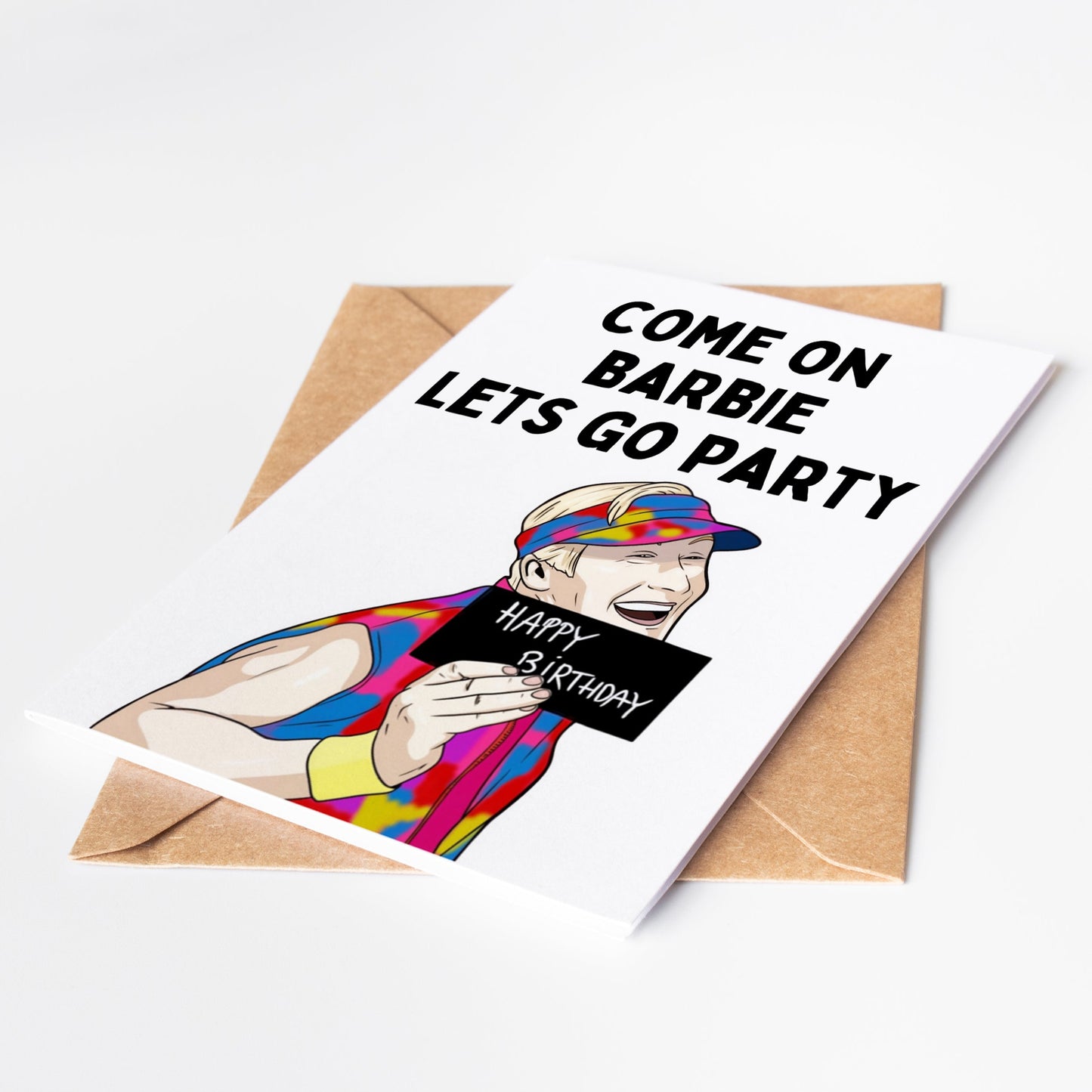 Celebrate a special birthday with the ultimate dreamy gift - a Ryan Gosling Ken Barbie Birthday Card! This charming card features everyone's favorite heartthrob and is sure to bring a smile to anyone's face.