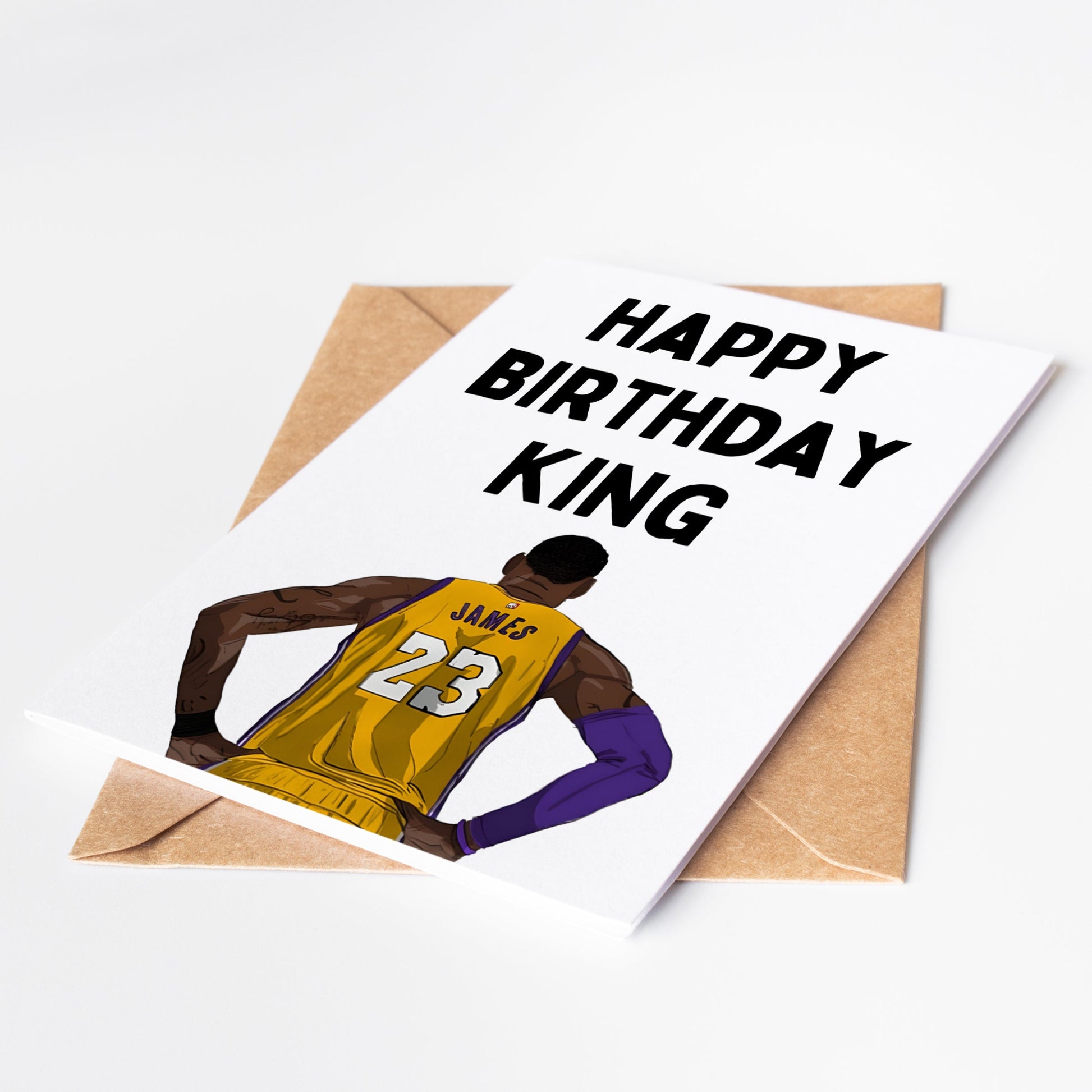Celebrate your loved one's birthday with the Lebron James Birthday Card! Featuring the "King" himself, this card is perfect for any basketball fan. Show them how much you care in a unique and fun way!