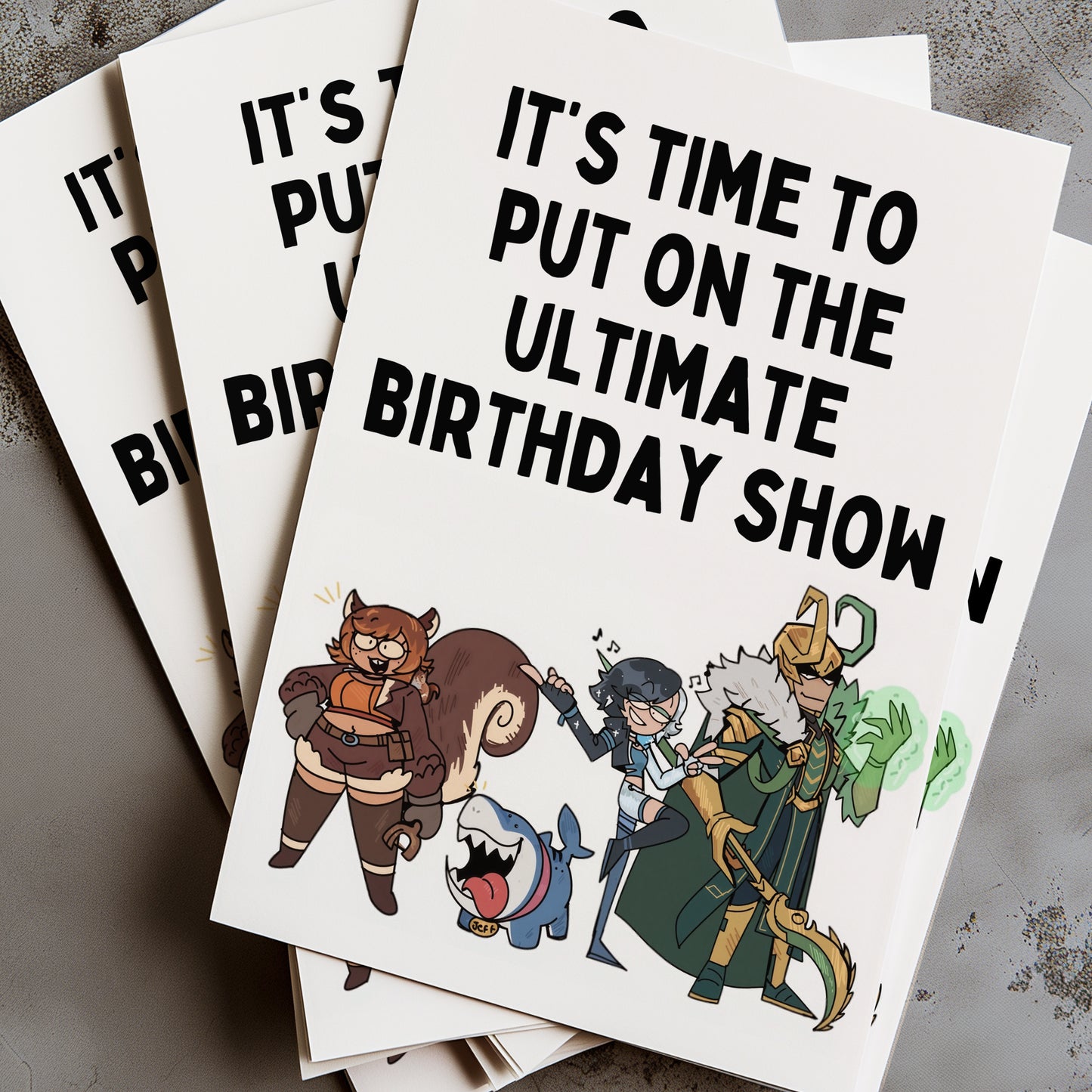Celebrate your loved one's birthday with the epic Marvel Rivals Birthday Card! Featuring dynamic artwork and a bold design, this card is perfect for any Marvel Rivals video game fan. Show your loved one how much they mean to you and make their birthday a super one with this exciting card!