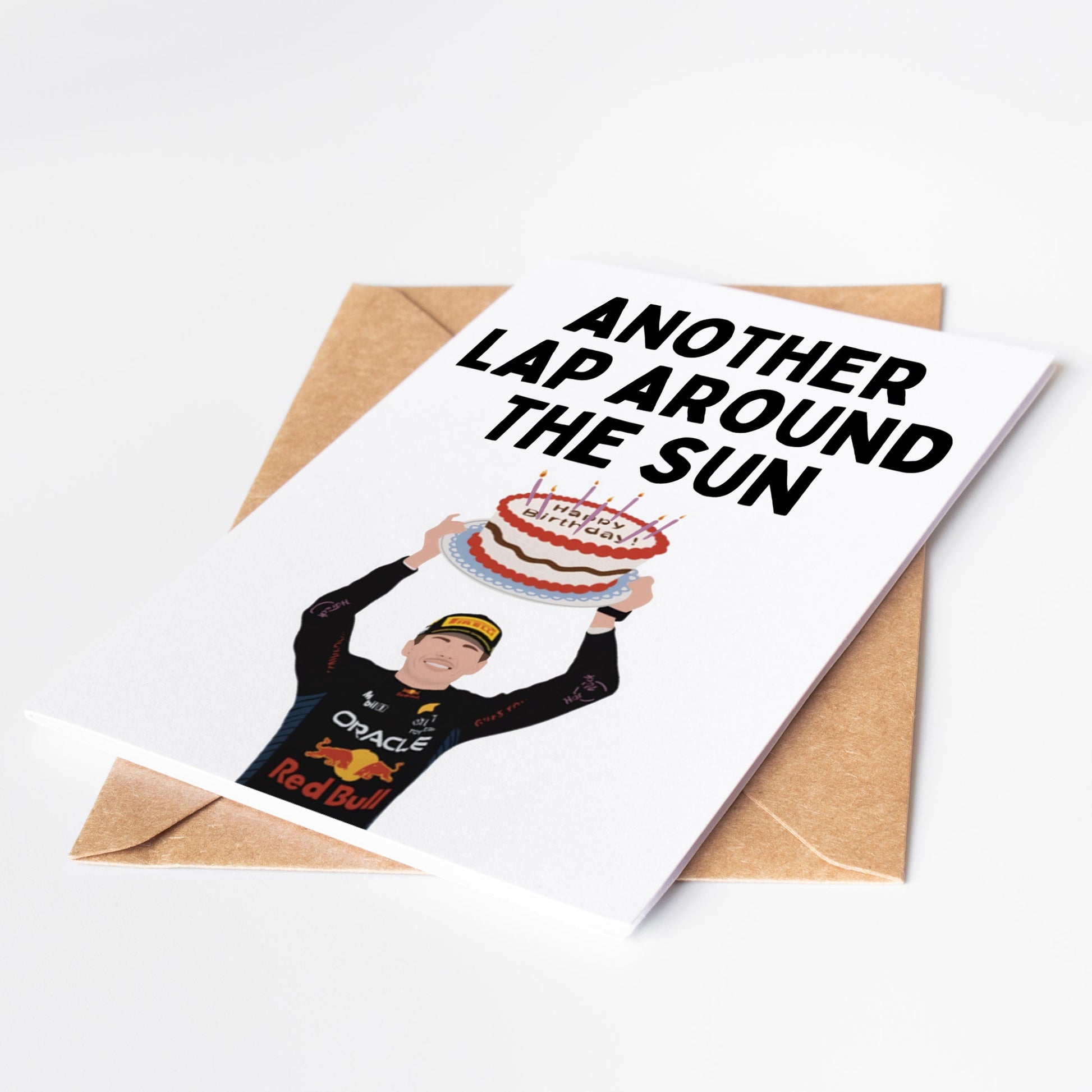 Celebrate your loved one's birthday in style with our Max Verstappen Birthday Card! Featuring the one and only Max Verstappen, this card is perfect for Formula 1 racing enthusiasts. Make their day even more special with this unique and exciting card.
