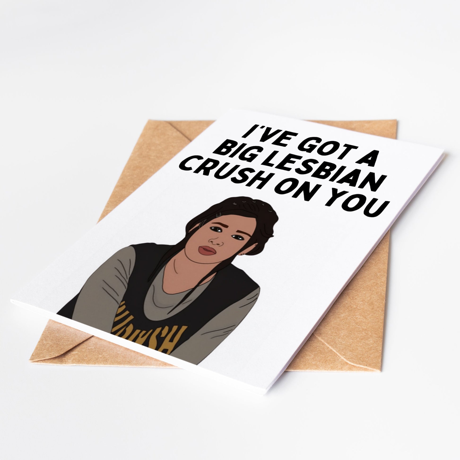 Surprise your favorite Mean Girls fan with a card featuring the iconic character, Janis Ian. Her hilarious quote is sure to bring a smile and warm their heart.