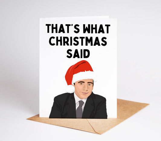 Celebrate the holidays with our exclusive Michael Scott The Office Christmas Card! Perfect for fans of the hit show, this card captures the hilarious spirit of Dunder Mifflin's iconic boss. 