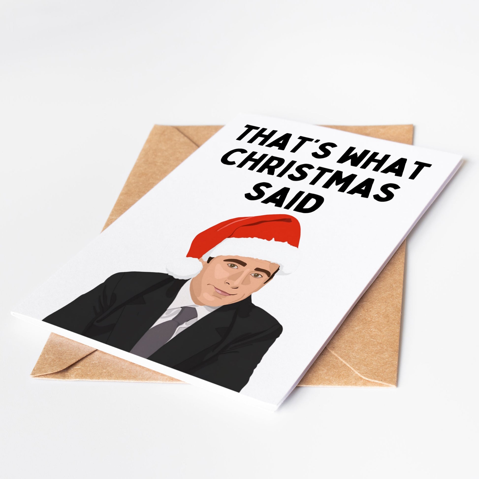 Celebrate the holidays with our exclusive Michael Scott The Office Christmas Card! Perfect for fans of the hit show, this card captures the hilarious spirit of Dunder Mifflin's iconic boss. 