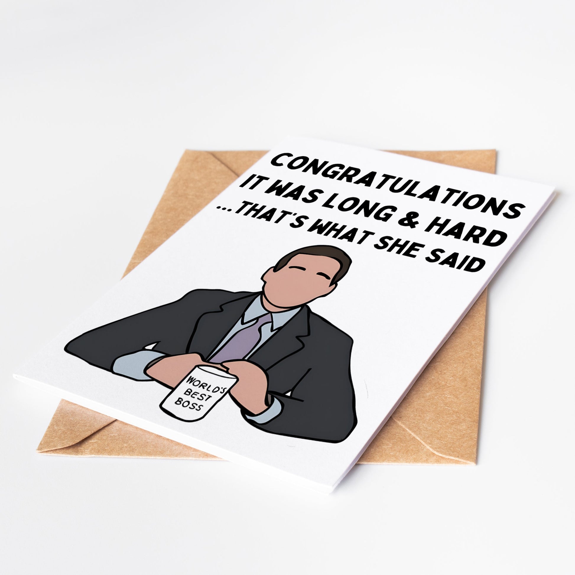 Capture the humor and heart of The Office with this Michael Scott Greeting Card. Perfect for any fan, this card will inspire laughs and memories with its iconic design and message. Give the gift of laughter and nostalgia with this unique greeting card.