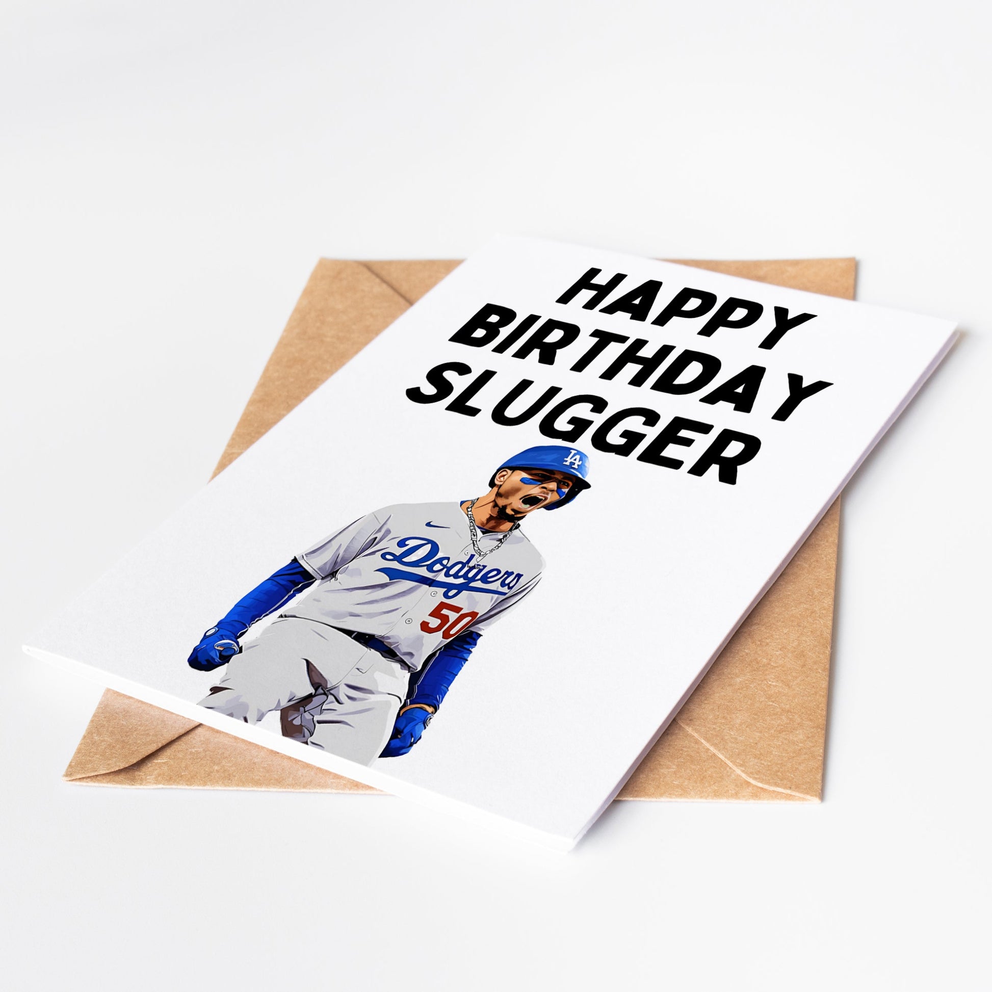 Celebrate a special birthday with our Mookie Betts Baseball Birthday Card! Featuring the talented Mookie Betts, this card is the perfect way to show your love for the game and your favorite player.