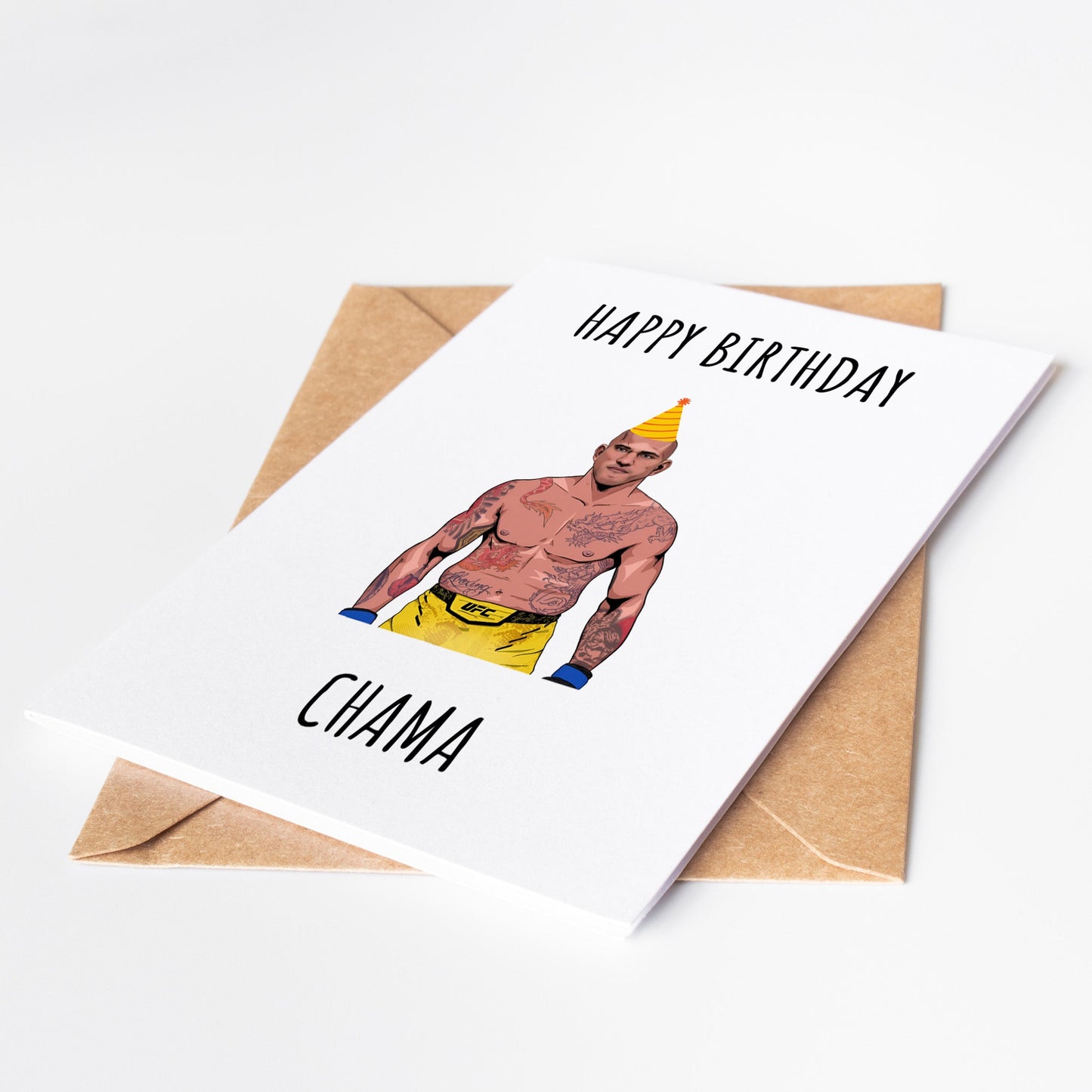 This MMA birthday card is perfect for any mixed martial arts fan featuring a bold design inspired by Poatan Chama and combat sports Whether they love kickboxing jiu jitsu taekwondo or grappling this card celebrates their passion Ideal for an MMA boyfriend fighter or fan it’s a great way to show support Perfect for karate lovers or UFC enthusiasts this printable card makes a fun and unique gift celebrating dedication resilience and love for martial arts. Perfect for any fan of mma or poatan chama