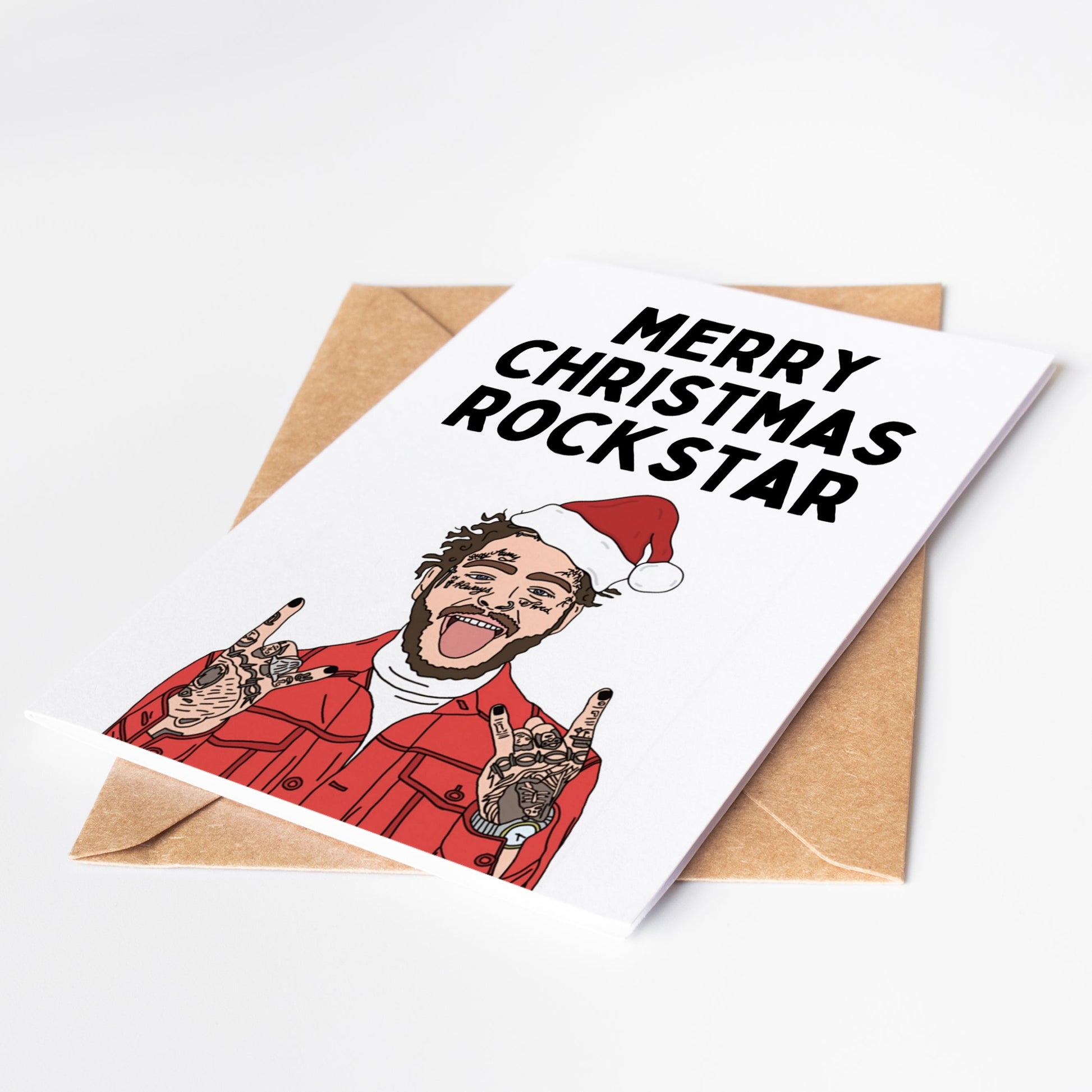 Celebrate the holidays with our exclusive Post Malone Christmas Card! This unique card blends festive cheer with Post's iconic style, making it the perfect way to surprise the music lover in your life.