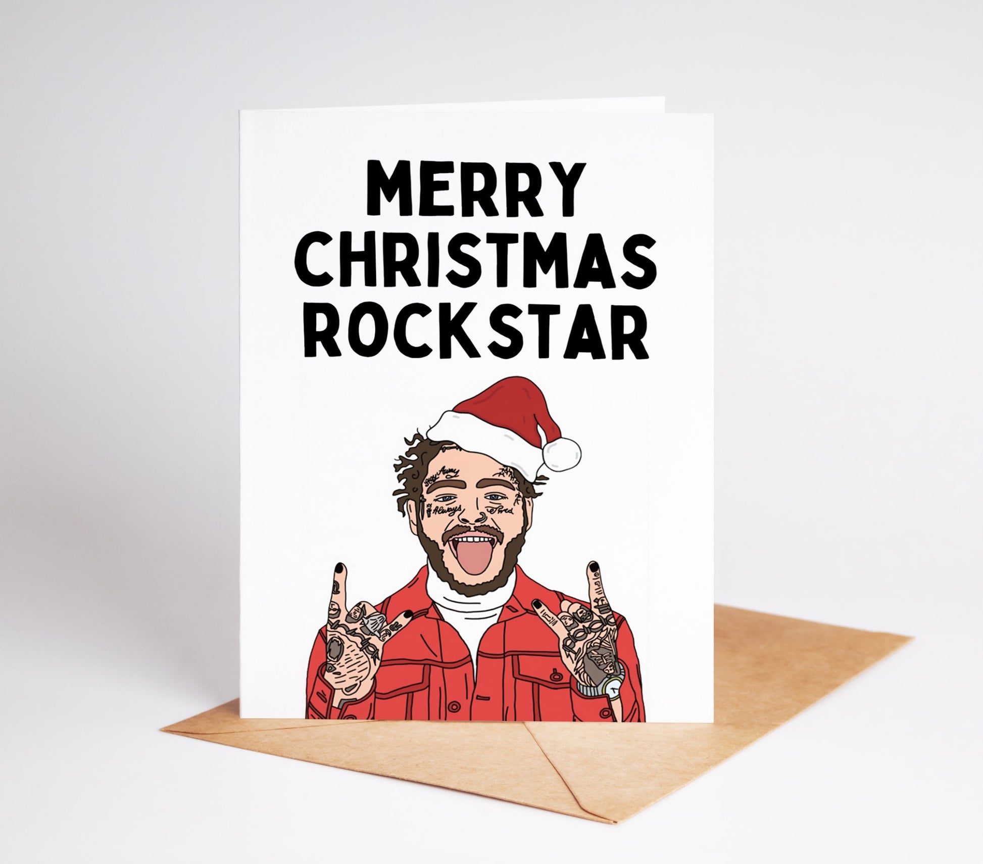 Celebrate the holidays with our exclusive Post Malone Christmas Card! This unique card blends festive cheer with Post's iconic style, making it the perfect way to surprise the music lover in your life.