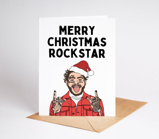 Celebrate the holidays with our exclusive Post Malone Christmas Card! This unique card blends festive cheer with Post's iconic style, making it the perfect way to surprise the music lover in your life.