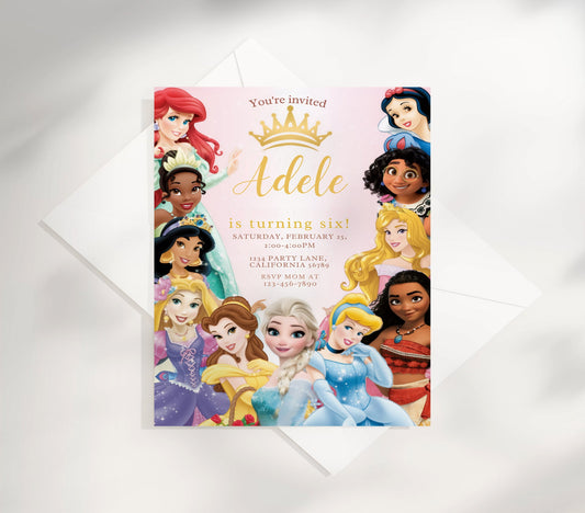 Create magical birthday celebrations with our Princess Birthday Invitation Template. This enchanting design sets the perfect royal tone for your little one's special day. Easily customizable with party details, this template saves you time while impressing guests with its charming princess theme.