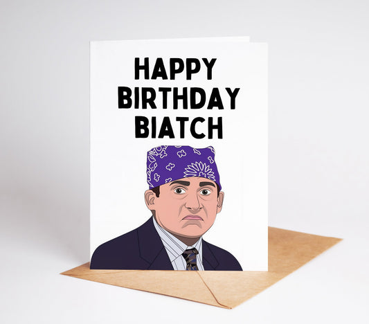 Express your love, admiration, and humor with the Prison Mike The Office Birthday Card. Perfect for any fan of the hit TV series, this card features the iconic character and is sure to bring a smile to their face. Make their birthday a memorable one with this unique and thoughtful card.