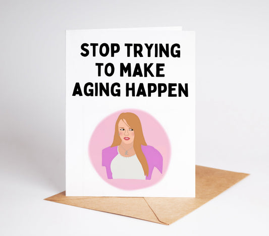 Show your friends how much you value the receipient with this Regina George Mean Girls Card. The perfect way to celebrate your bond and let them know they have a special place in your heart with a funny message.