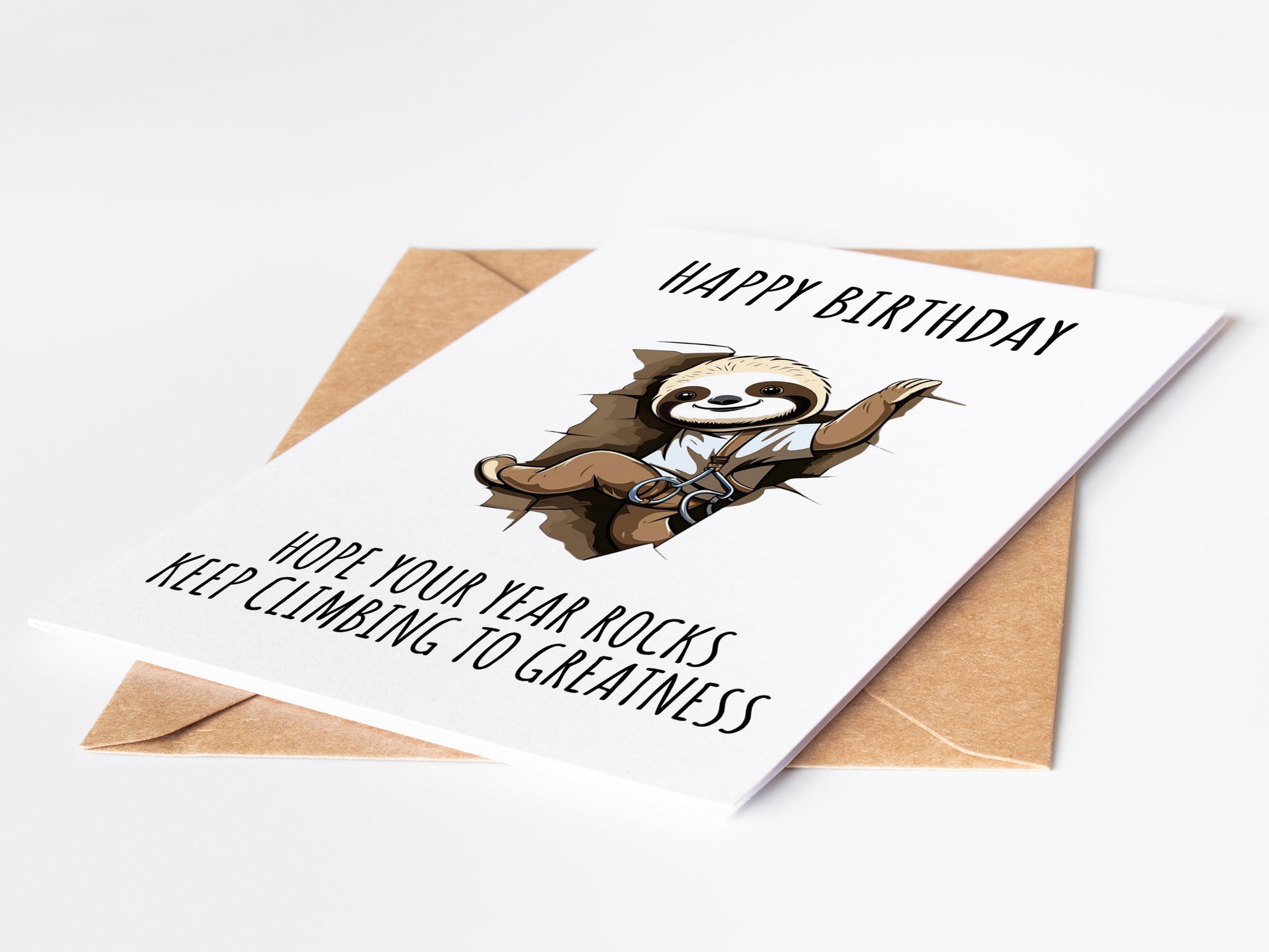 Rock Climbing Birthday Card featuring a fun and adventurous design perfect for rock climbers this card is ideal for a boyfriend or husband who loves indoor bouldering climbing walls and sport activities great for celebrating a birthday or special occasion for climbing enthusiasts this card adds a playful touch to the celebration while honoring the passion for the sport perfect for those who appreciate outdoor adventure and climbing gear making it the perfect gift for any climbing lover