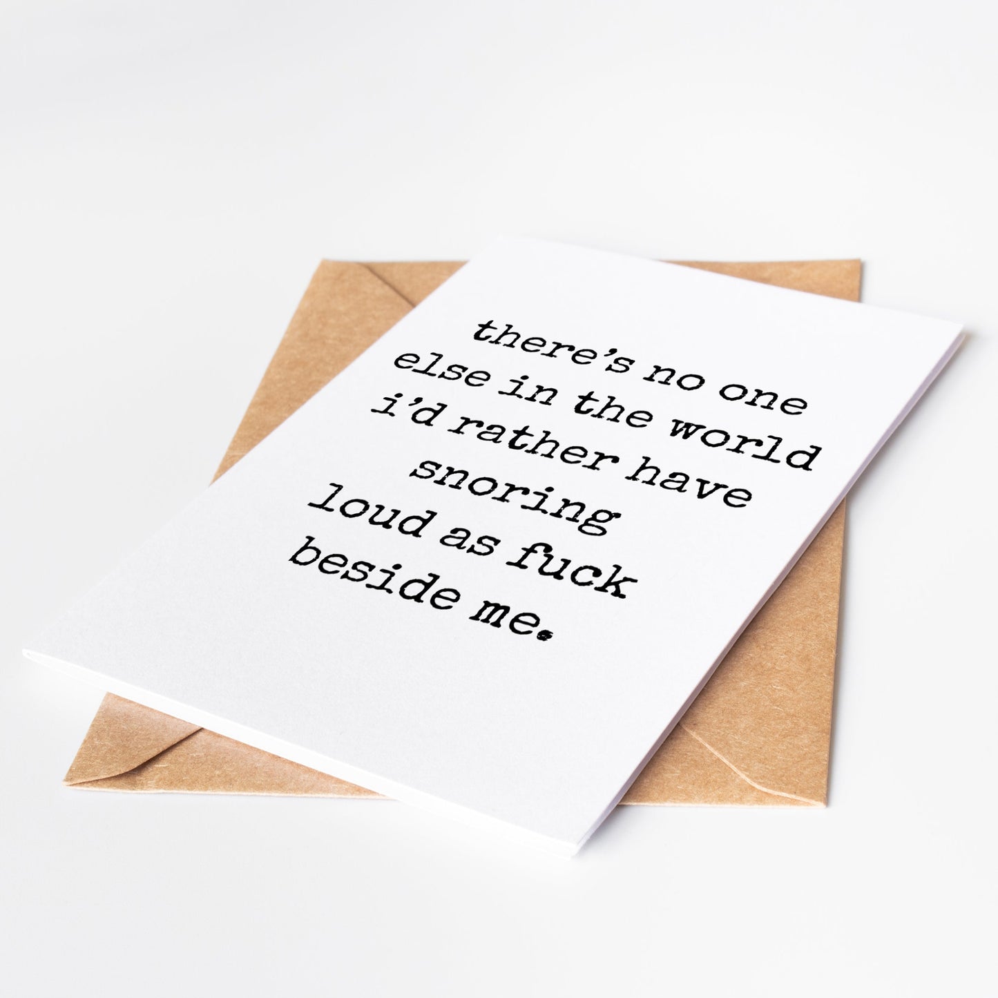 Surprise your significant other with a hilarious and thoughtful gift to show your love! This snoring loud funny love card is perfect for anniversaries, birthdays, Valentine's Day, or just because. Let them know that despite the snoring, your love is still strong.