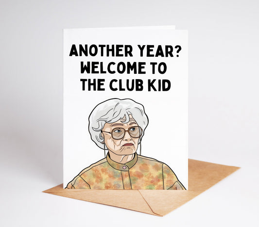 Celebrate your loved one's birthday with this Sophia Golden Girls card! Featuring the iconic Sophia character, this card is perfect for fans of the show. Send your birthday wishes with a touch of nostalgia and humor.