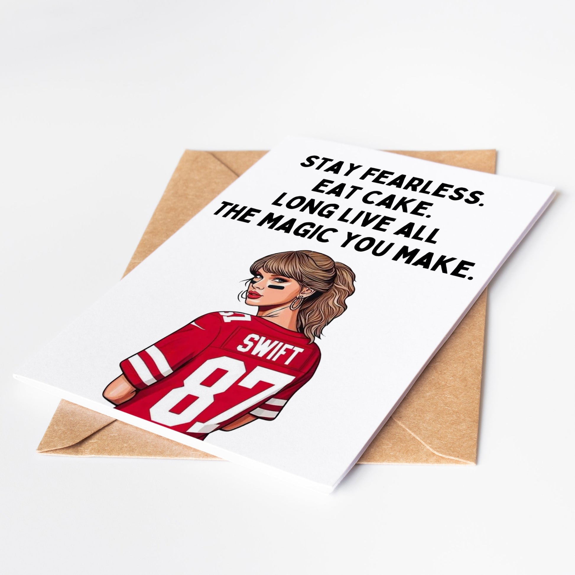 Celebrate your loved one's birthday with the ultimate gift - a Taylor Swift Birthday Card! Featuring the iconic superstar, this card is sure to bring a smile to their face. Perfect for any Swiftie, this card is a must-have for any special occasion. Make their day extra special with Taylor!