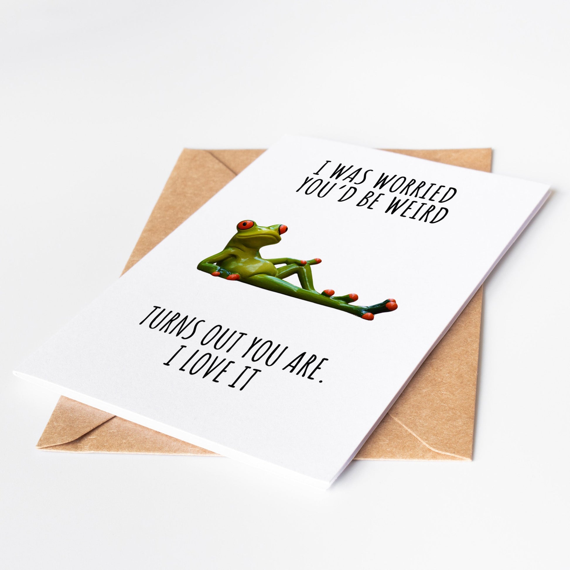 A funny and romantic card perfect for celebrating a unique relationship ideal for boyfriends girlfriends and partners who embrace their weirdness great for birthdays Valentines Day or just because adds humor and charm to any special occasion a playful way to show love and appreciation for that special someone who is wonderfully weird a unique and memorable present for couples who enjoy laughter and inside jokes