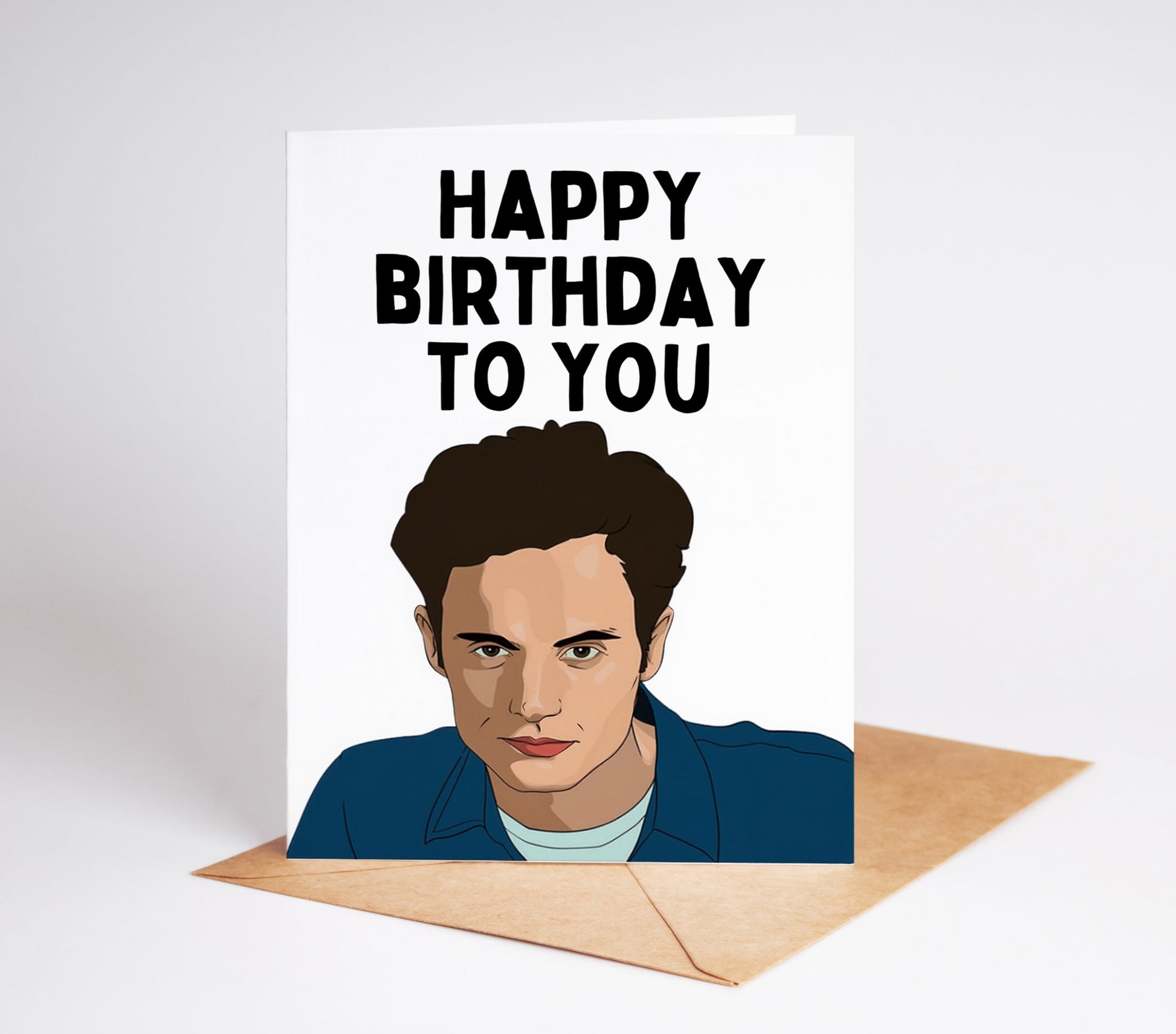 Celebrate your loved one's special day with our You TV Show Birthday Card! Featuring iconic characters and scenes from their favorite show, this card is sure to bring a smile to their face. Show them how much you care with this unique and thoughtful card.