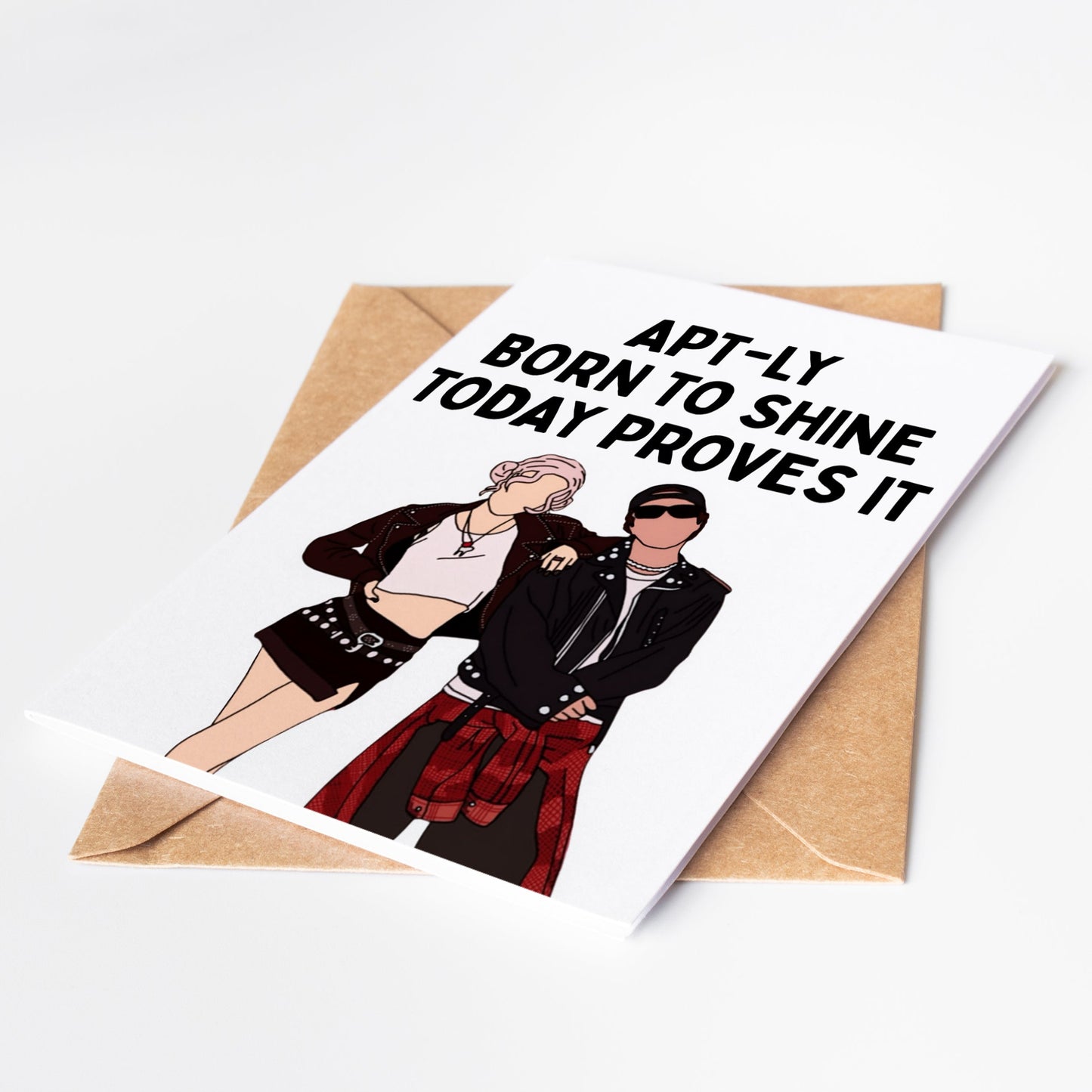 Send some love and good vibes with our Rose Bruno Mars APT Card! Perfect for birthdays, graduations, or just to show someone you care. Vibrant and versatile, it's the perfect card for any occasion.