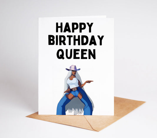 Celebrate a special birthday with our Beyonce Birthday Card! Showcasing the iconic artist in all her glory, this card is perfect for any Beyonce fan. Give the gift of inspiration and empowerment with our beautifully designed card.&nbsp;