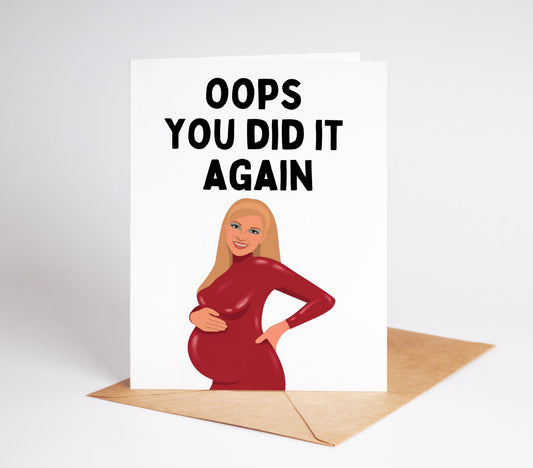Celebrate the arrival of a new life with our Britney Spears Baby Congratulations Card! With its charming design and heartwarming message, this card is the perfect way to express your joy and love for the new parents. Share in their excitement and make their day even more special with this one-of-a-kind card.