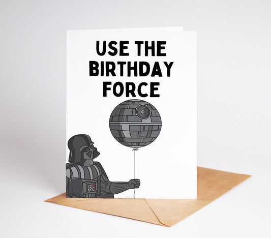 Celebrate with the dark side with our Darth Vader Star Wars Birthday Card! Perfect for any Star Wars fan, this card features a striking image of Darth Vader and wishes the recipient a happy birthday.