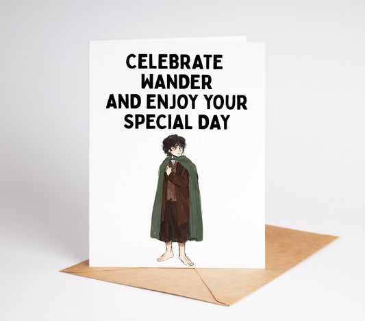 Celebrate a special birthday with this Frodo Lord of The Rings Birthday Card! Perfect for fans of the iconic series, this card features Frodo and is sure to bring a smile to any recipient's face. Show your love and appreciation with this unique and memorable card.
