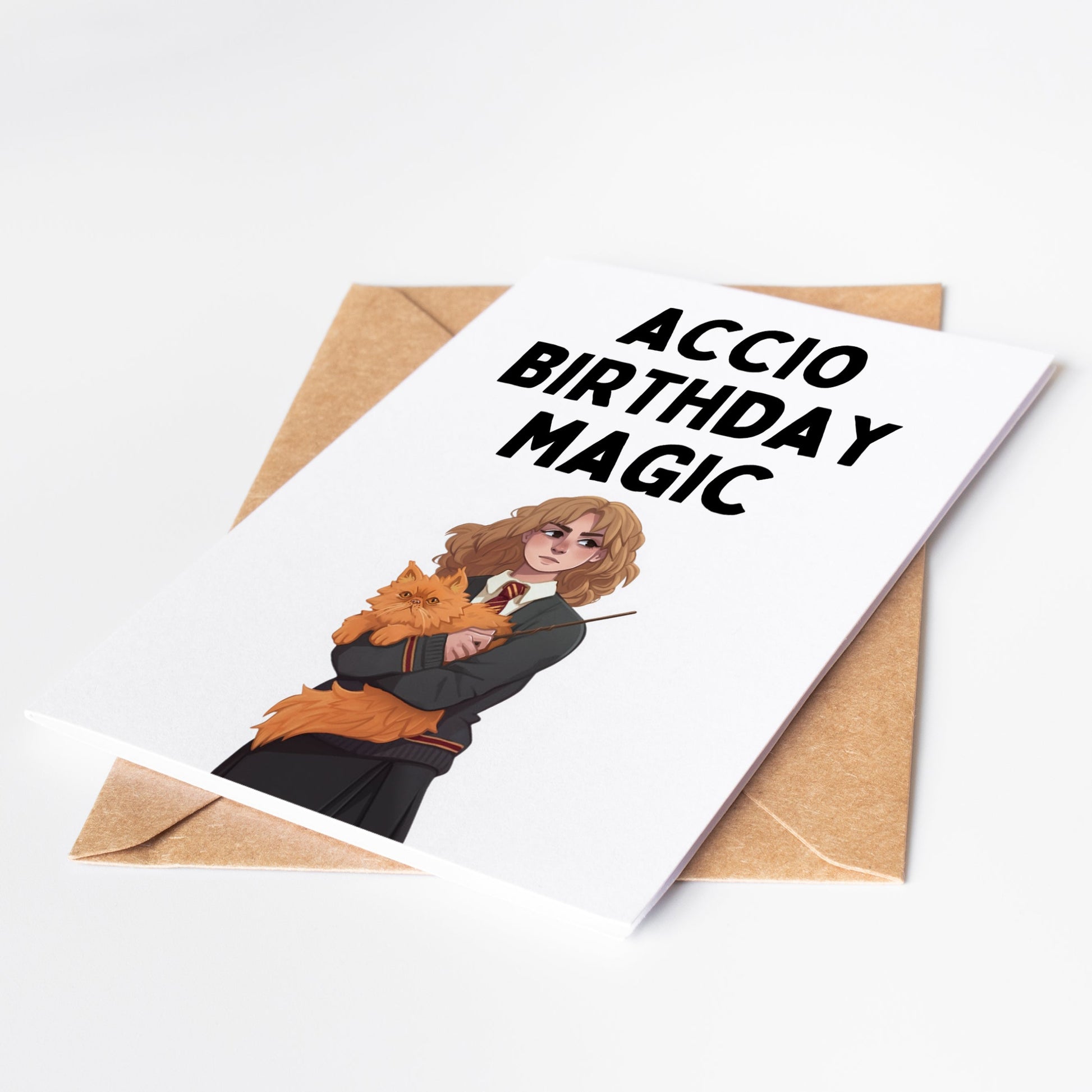 Celebrate a magical birthday with our Hermione Birthday Card! Featuring the iconic character from the beloved Harry Potter series, this card is the perfect way to show your love and appreciation. With a touch of wizardry, make their special day one to remember.