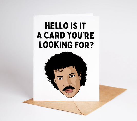 Spread love and joy with the Lionel Richie Greeting Card. Featuring a heartfelt message and a beautiful design, this card is perfect for any occasion.