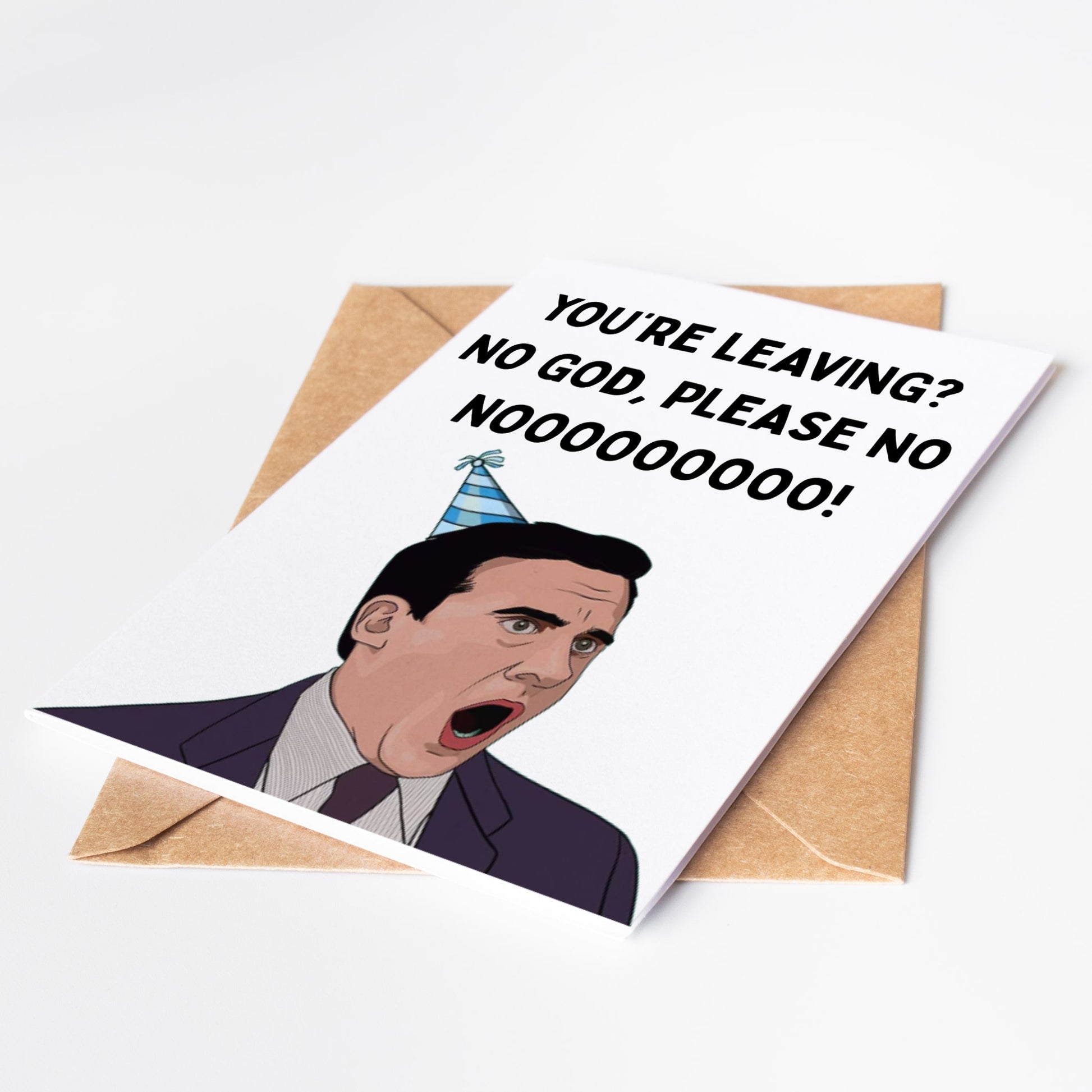 Celebrate your coworker's departure with the Michael Scott The Office Colleague Card. Show your appreciation for their hard work and dedication with this card. Perfect for retirement or leaving a job, this card features the iconic Michael Scott from The Office.&nbsp;