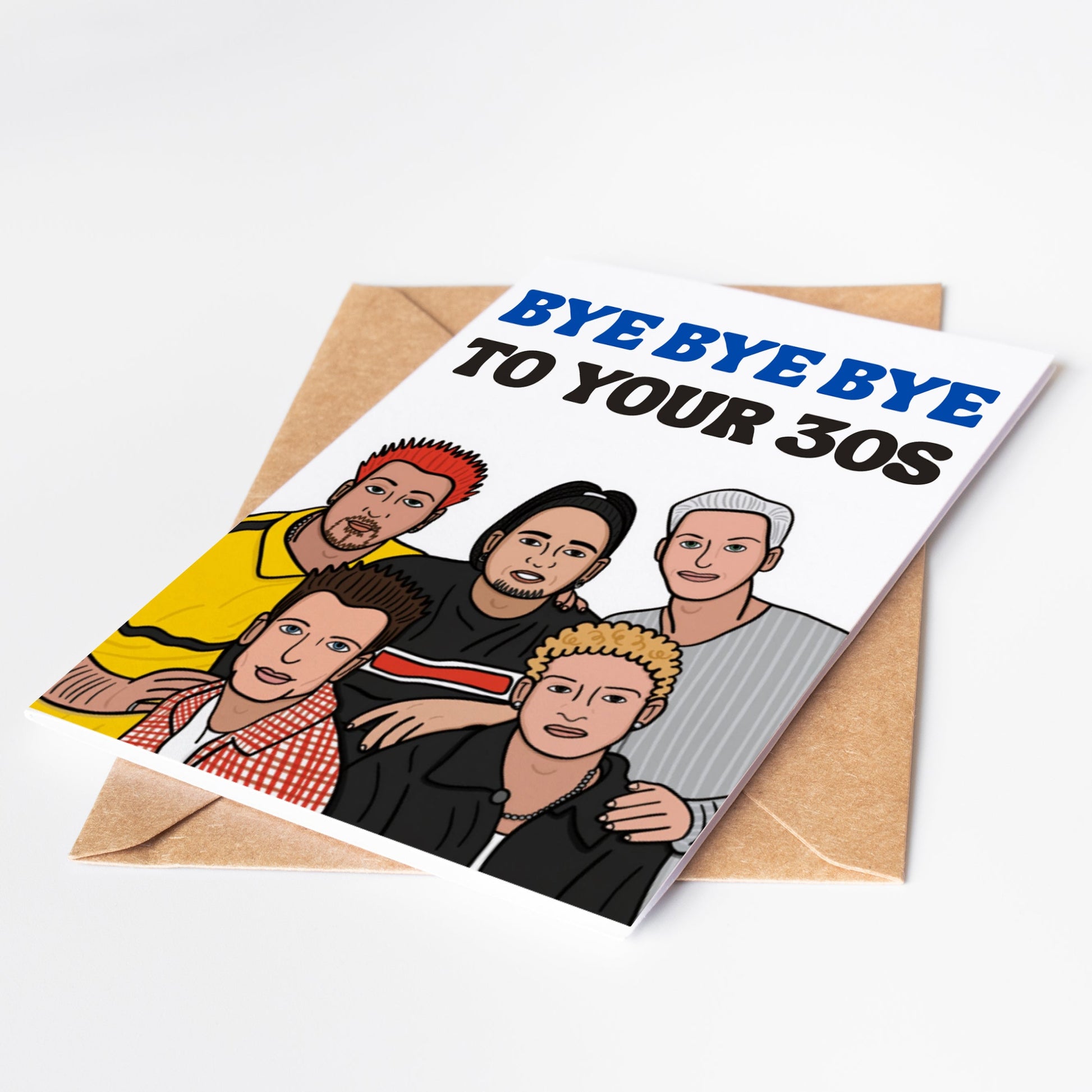 Celebrate your loved one's 40th birthday with this NSYNC themed birthday card! Featuring the iconic boy band and their hit songs, this card is sure to bring back nostalgic memories and make the recipient feel young and hip again. Perfect for any NSYNC fan, it's the ideal way to show your love and create a memorable birthday experience.